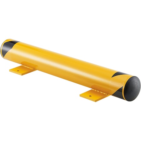 Global Industrial Floor Stop Bollard w/Removable Caps, 4-1/2 Dia. x 36L, Yellow 670592